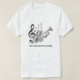 Camisas do jazz T da trompetista da trombeta