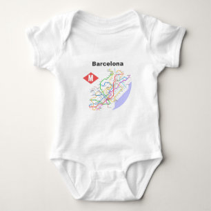 Camisas do mapa do metro de Barcelona