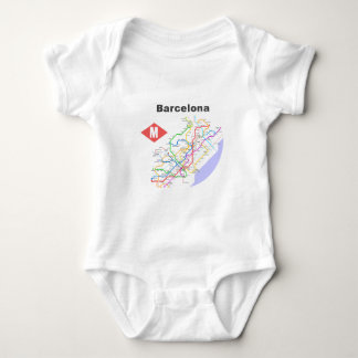 Camisas do mapa do metro de Barcelona