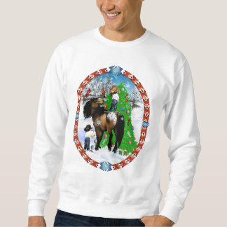 Camisas do Oval do Natal de um cavalo e do miúdo