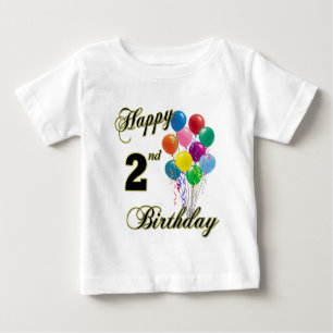 Camisas do segundo aniversário e roupa felizes do