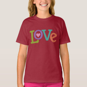 Camisas e jaquetas de amor coloridas