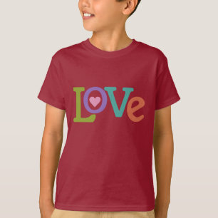 Camisas e jaquetas de amor coloridas