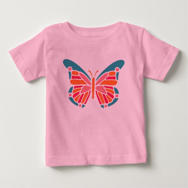 Camisas e jaquetas de borboletas estilizadas (Frente)