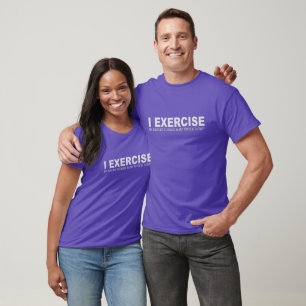 Camisas e jaquetas de exercício engraçadas