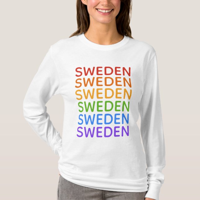 Camisas e jaquetas Suecias arco-íris (Frente)
