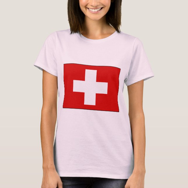 Camisas e presentes de bandeira suíça (Frente)