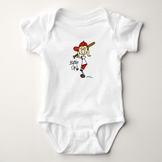 Camisas e Presentes de Beisebol para Meninas Batte (Frente)