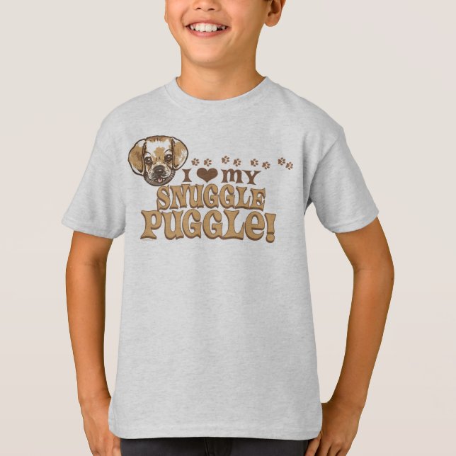 Camisas e presentes de Puggle do Snuggle (Frente)