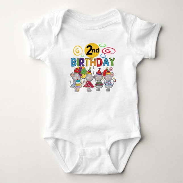 Camisas e presentes de segundo aniversário de rato (Frente)