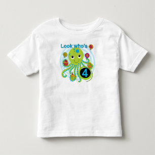 Camisas e presentes do aniversário T do polvo 4ns