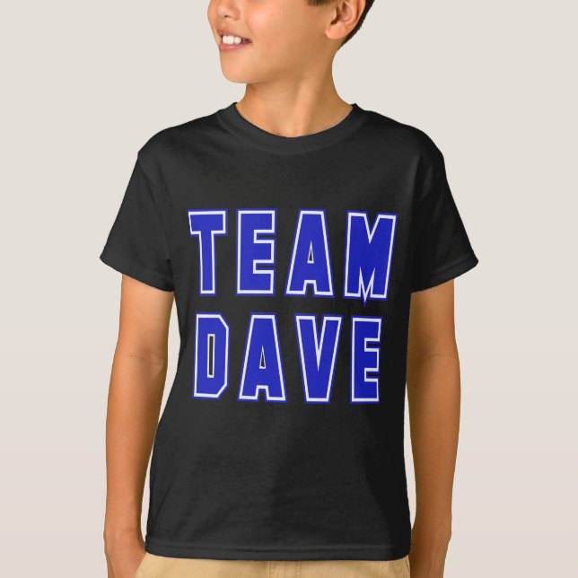 Camisas e produtos de Dave T da equipe (Frente)
