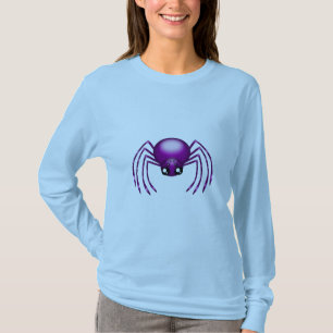 Camisas e roupas de aranha de cartoon roxo
