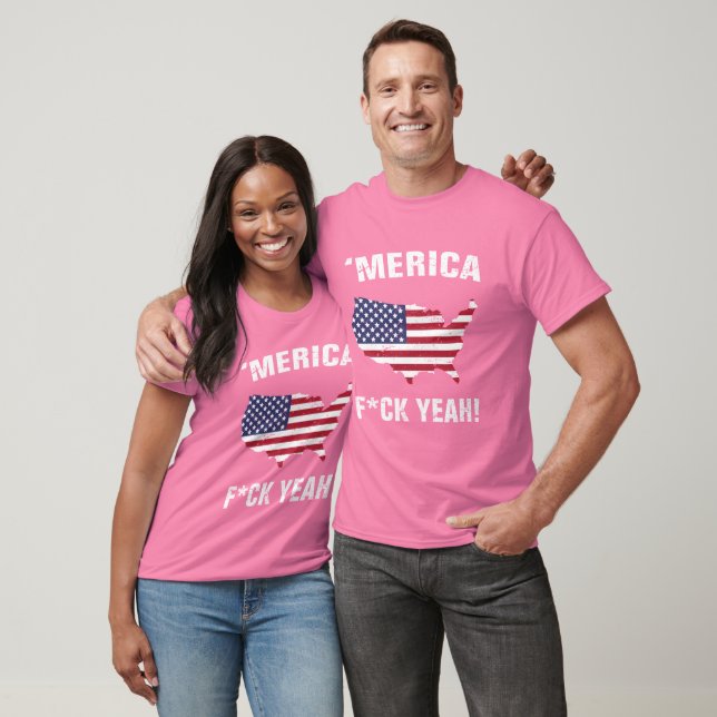 Camisas Engraçadas - AMÉRICA, F*CK YEAH! (Unissex)
