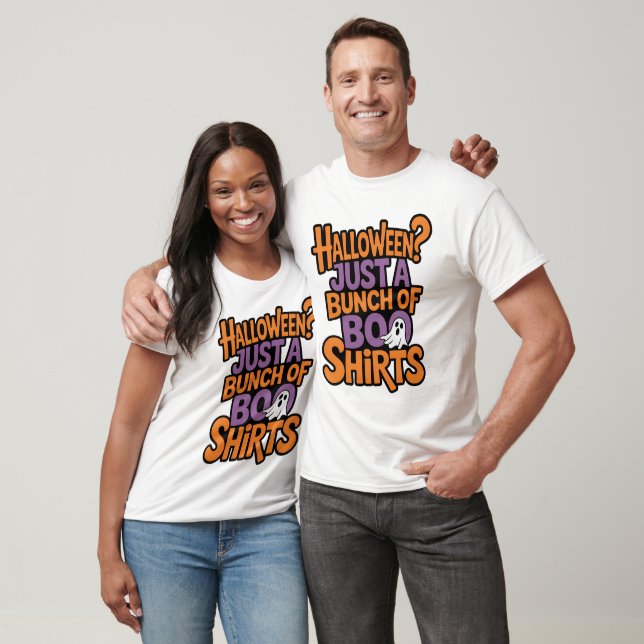 Camisas engraçadas de Boo de Halloween Punho de Fa (Unissex)