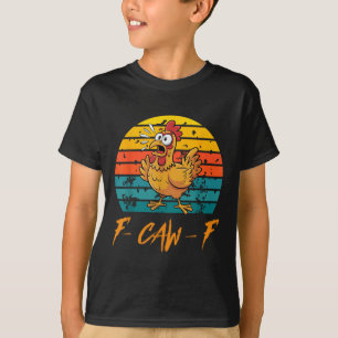 Camisas Engraçadas De Galinha F-caw-f, Sunset Vint