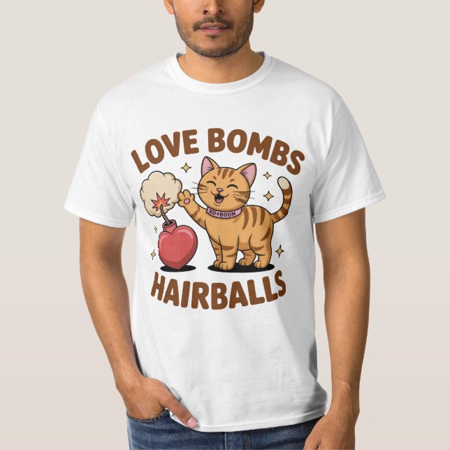 Camisas engraçadas de gato para homens - C (Frente)