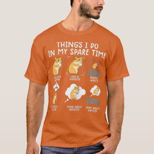 Camisas engraçadas de hamster para mulheres martel