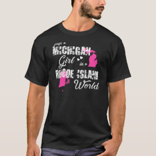 Camisas Engraçadas De Michigan Apenas Uma Rapariga