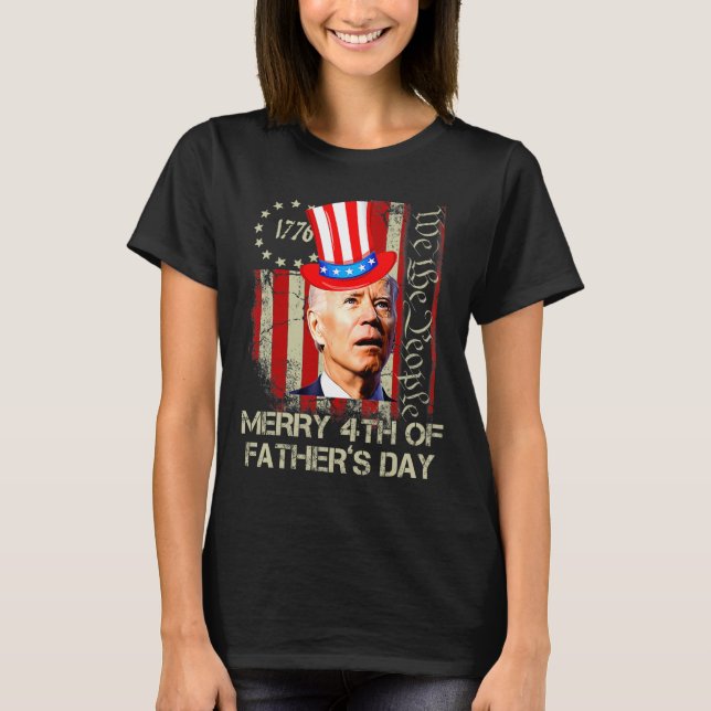 Camisas engraçadas do Joe Biden Feliz 4 de Dia dos (Frente)
