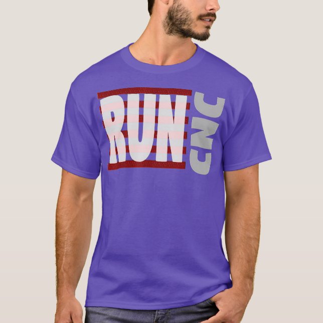 camisas engraçadas machinistas g28 cnc run cnc (Frente)