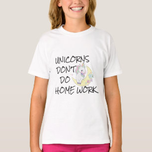 Camisas engraçadas para crianças - Unicórnios não 