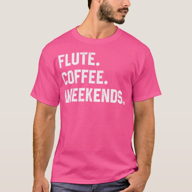 Camisas Engraçadas Para Mulheres Flute Café Fim De (Frente)