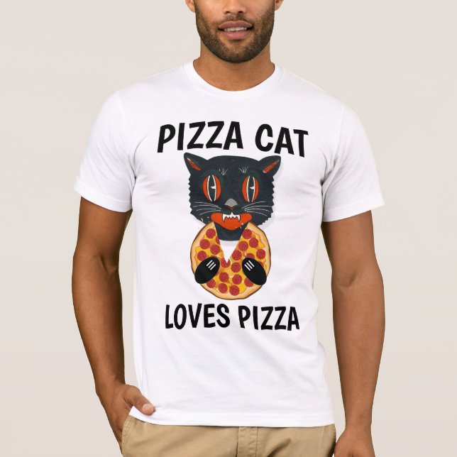 Camisas Engraçadas PIZZA CAT (Frente)