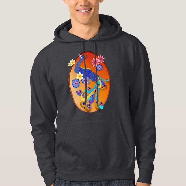 Camisas extravagantes do Oval do pavão e das (Frente)