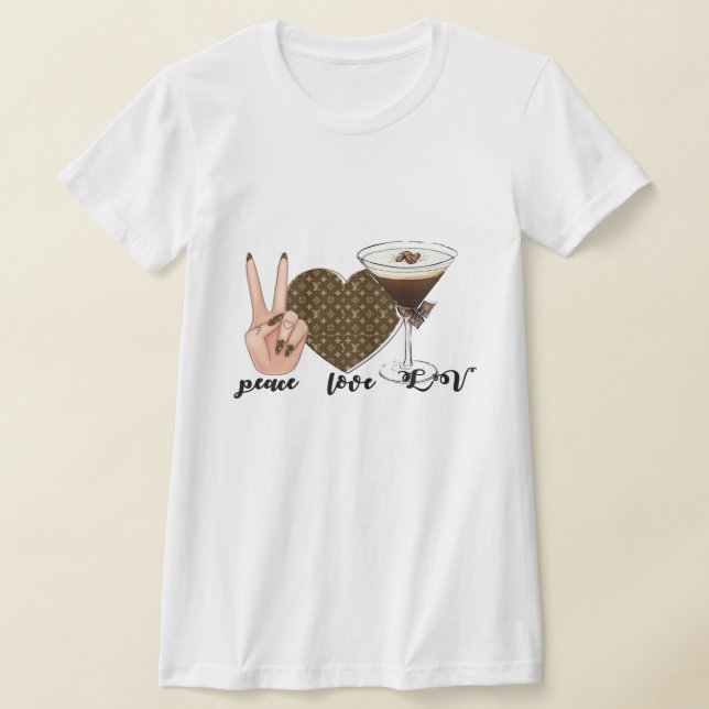 Camisas femininas "Peace love LV". (Postura )