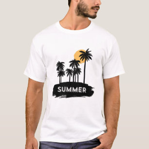 Camisas Gráficas de Palmeiras de Verão Vintage