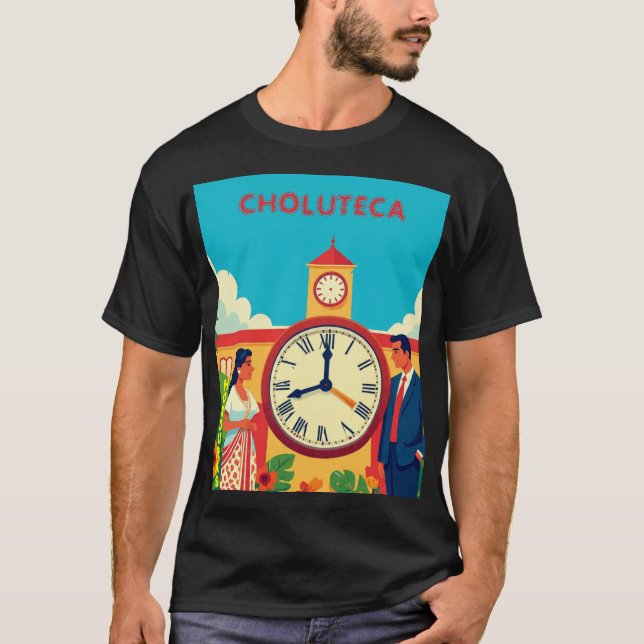 CAMISAS Honduras CHOLUTECA RELOJ Retro poster (Frente)