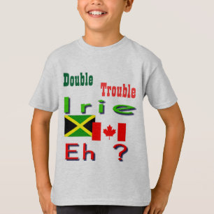 Camisas jamaicanas-canadianas com problemas duplos