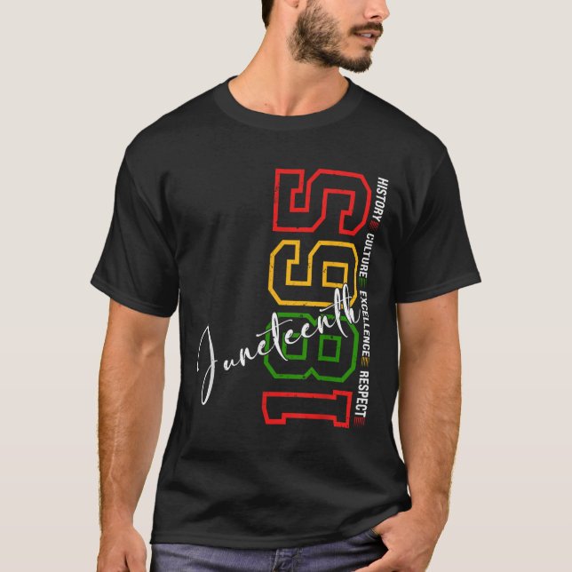 Camisas Juneteenth Mulheres Homens Afro-Americanos (Frente)