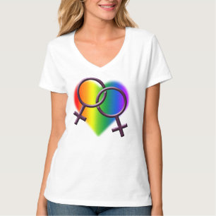 Camisas lésbicas do amor das mulheres dos t-shirt