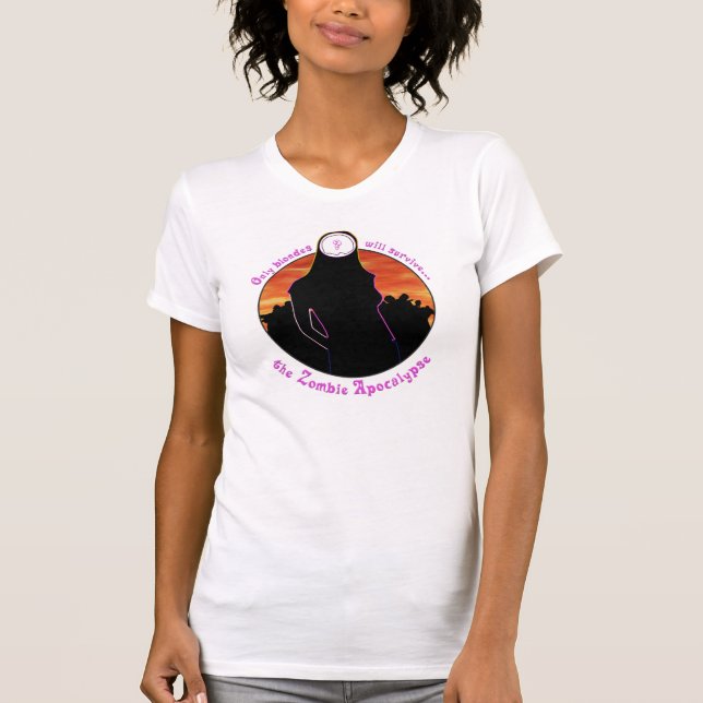 Camisas louras do detalhe do apocalipse do zombi (Frente)