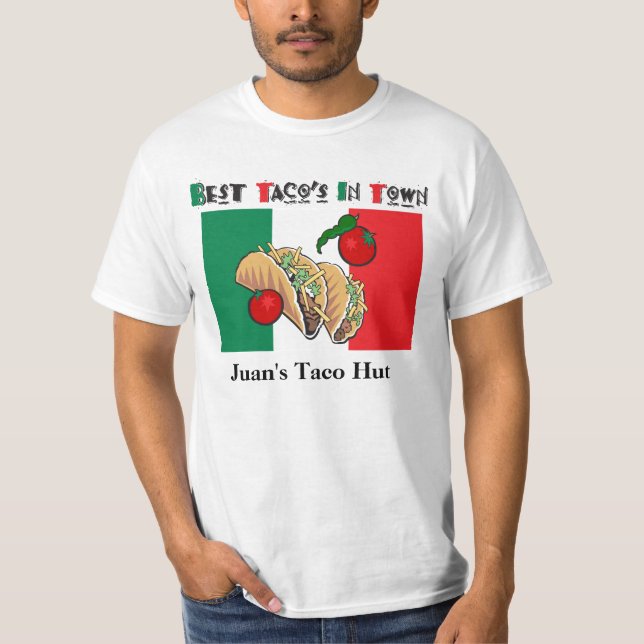 Camisas mexicanas do restaurante T (Frente)