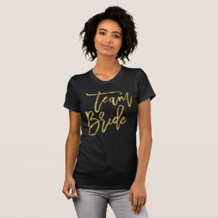 Camisas Noivas do Time de Efeito de Folha Ouro