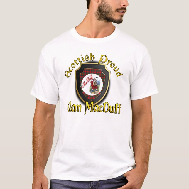 Camisas orgulhosas escocesas de MacDuff do clã (Frente)