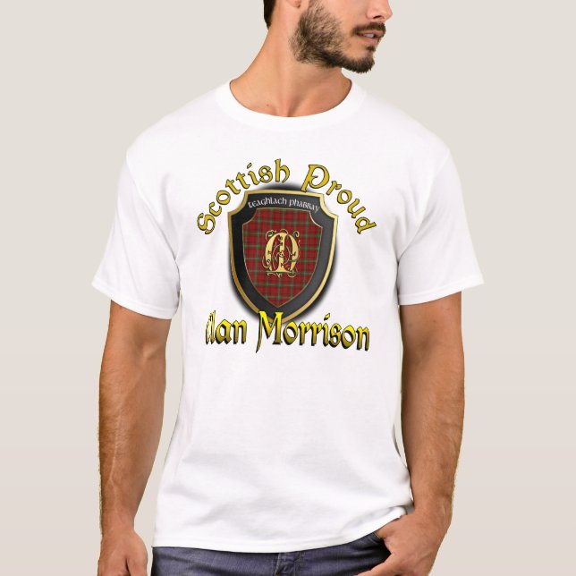 Camisas orgulhosas escocesas de Morrison do clã (Frente)