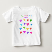 Camisas Personalizadas Cores Alegres Corações, Cri