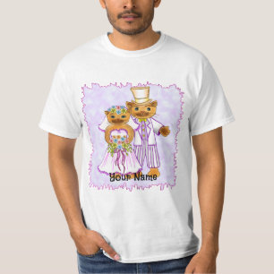 Camisas personalizadas da Cat Bride e Groom