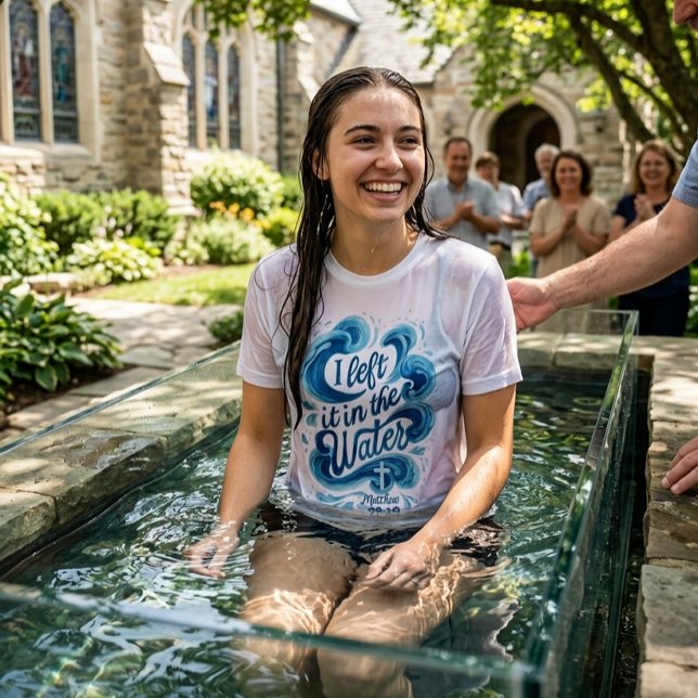 Camisas Personalizadas de Batismo para Mulheres Ho (custom personalized church date baptism t-shirts for men women adults kids boys girls)