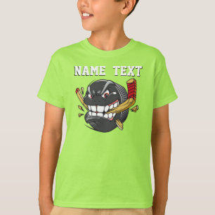 Camisas personalizadas do hóquei, disco de hóque