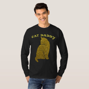CAMISAS PRETAS DE BRILHO EM OURO FALSO CAT DADDY