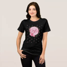 Camisas Pretas Florais para Chá de Noiva Garota Me