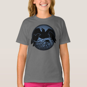 Camisas Raven de Criança Camisas Raven Crow Art Ki