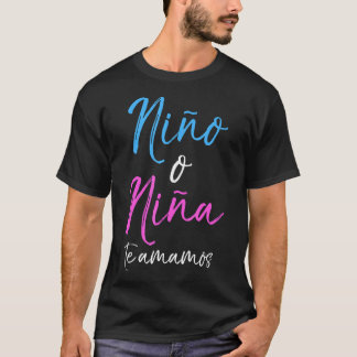 Camisas Reveais de Gênero Espanhol Niño Niñ