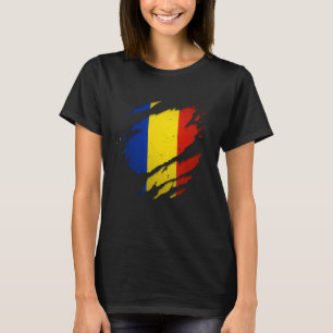 Camisas Romenas Orgulhosas Arrancadas Bandeira Rom