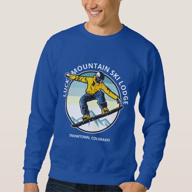 Camisas SNOWBOARDER de texto personalizado (Frente)